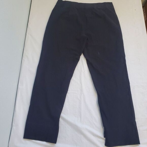 Eileen Fisher System Black Capri Pants Stretch Crepe Slim Women's Sz M Elastic - Picture 7 of 12